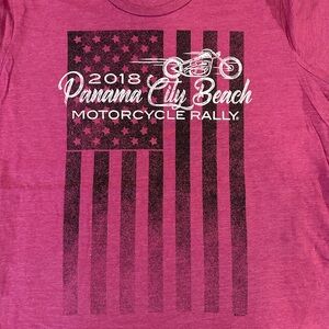 Women’s Biker Panama City Beach 2018 motorcycle rally soft T Shirt - Pink 2xl